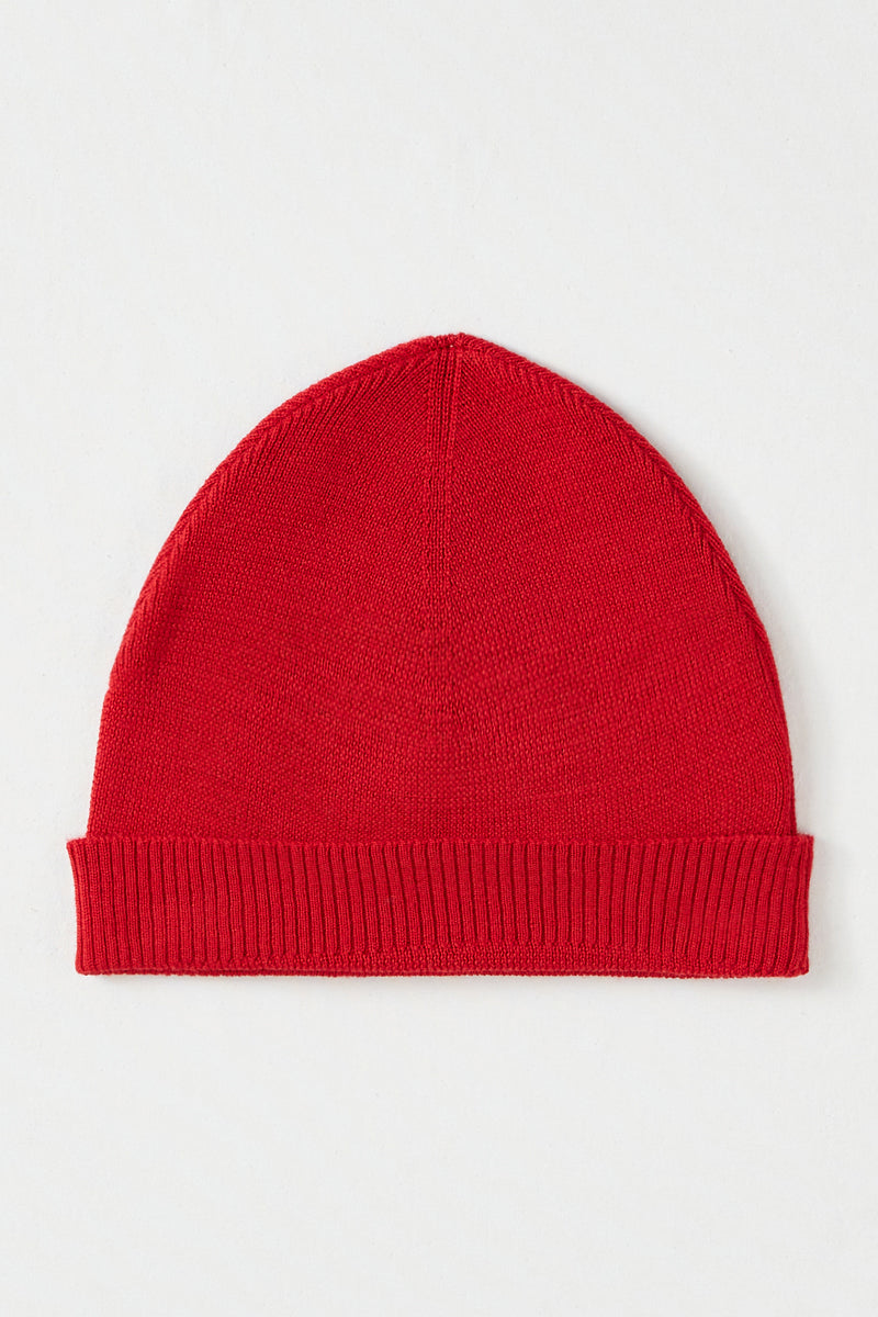 Bonnet En Laine - Rouge - Femme