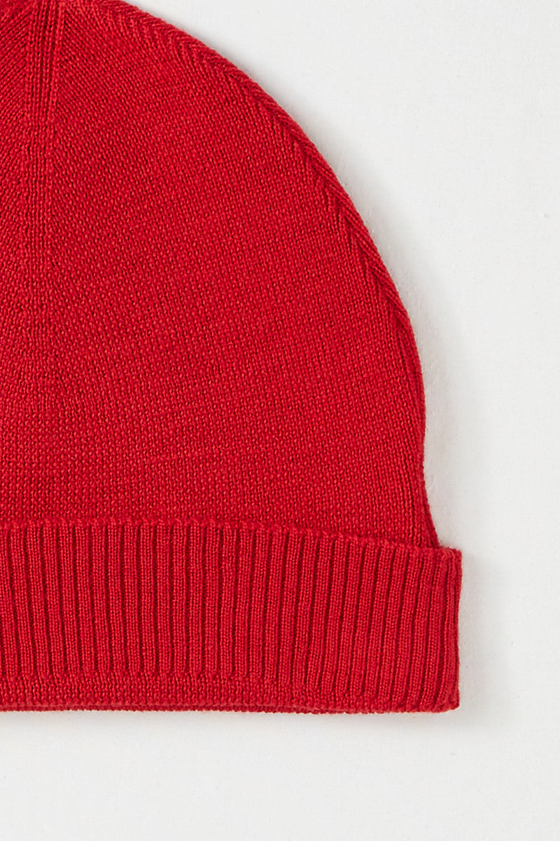 Bonnet En Laine - Rouge - Femme