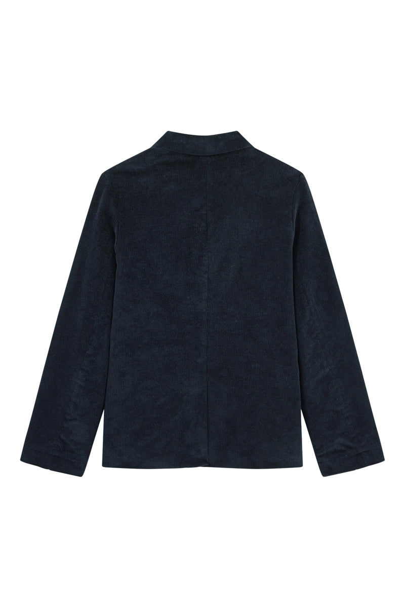 Veste En Velours - Bleu Marine - Enfant Garçon