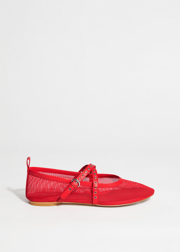 Shoes Charly Mesh Ballerina Speed - Red - Women