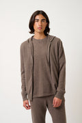 Gilet Zippé Capuche - Neurre - Taupe Chiné