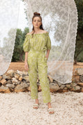 The Brigitte Broderie Anglaise Blouse Khaki