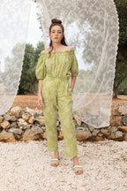 The Khaki English Embroidery Fanny Pants