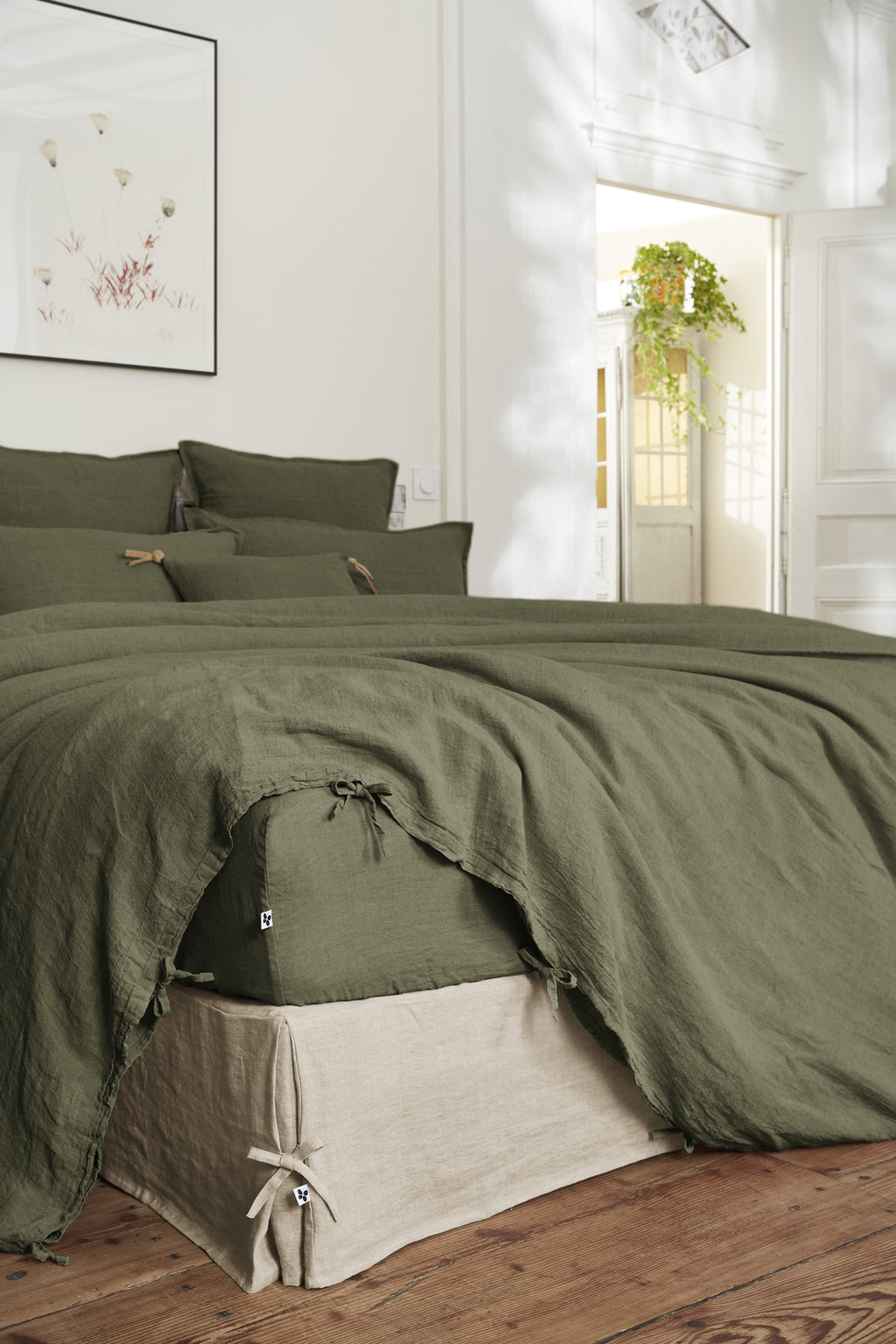 Soline - Bed Skirt - Washed Linen - Sand