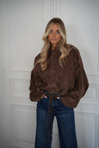 Veste Suédée Amelia - Chocolat