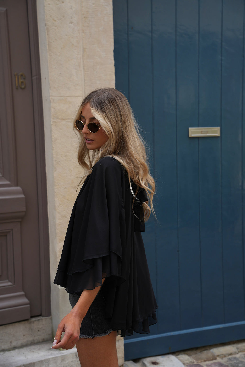 Blusa Lucía Fluida - Negro