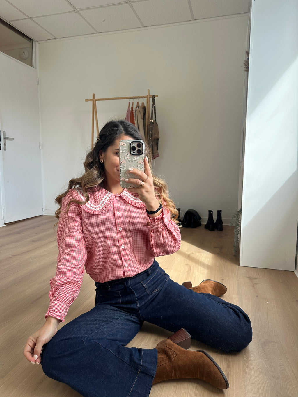 Anaëlle Claudine Collar Vichy Blouse