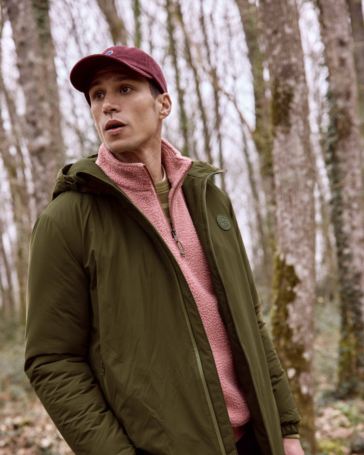 Wasserdichter Parka Dunkelolivgrün
