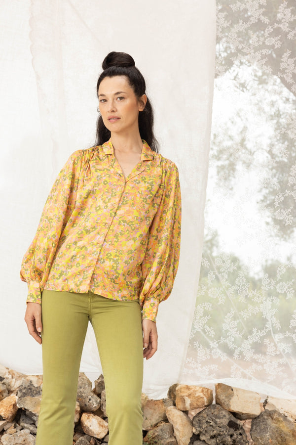 La Blouse Kim Fleurs Jaunes