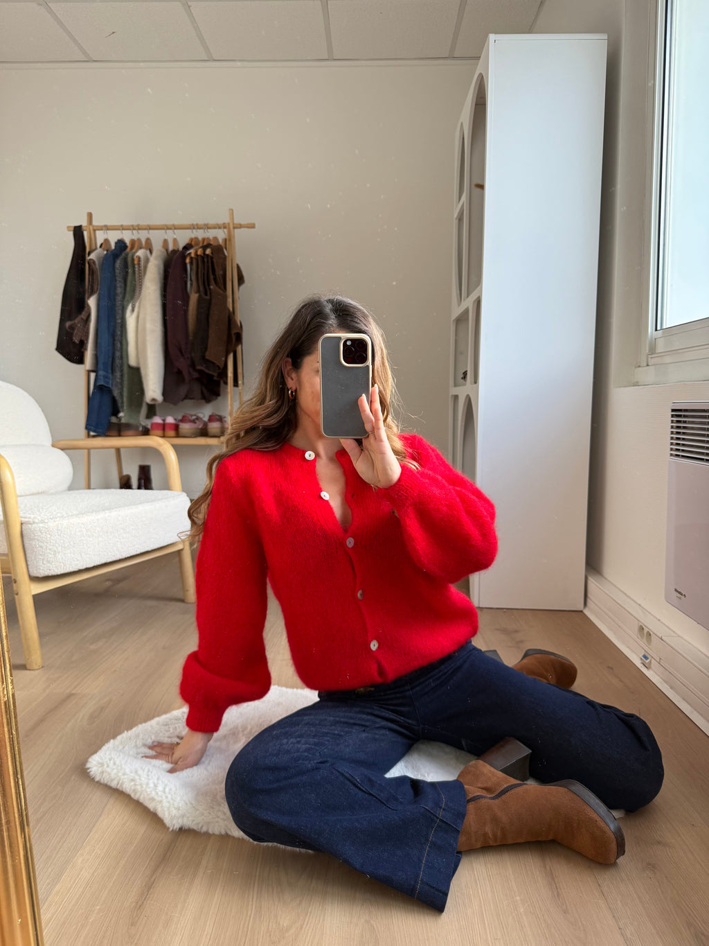 Maille En Laine Bianca Rouge