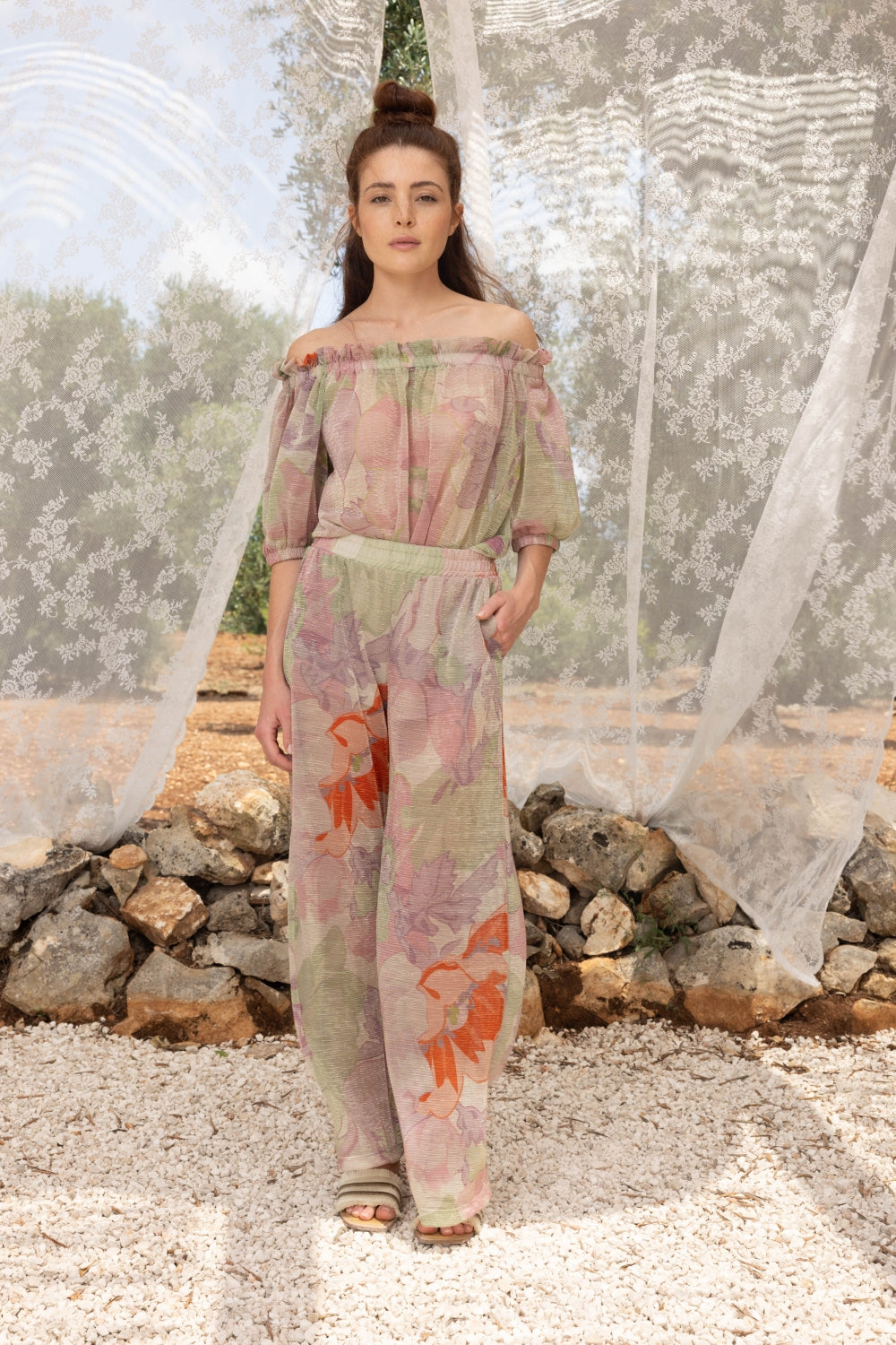Los pantalones Andrea con flores