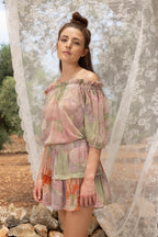 The Lucia Mini Skirt With Flowers