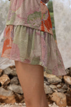 The Lucia Mini Skirt With Flowers
