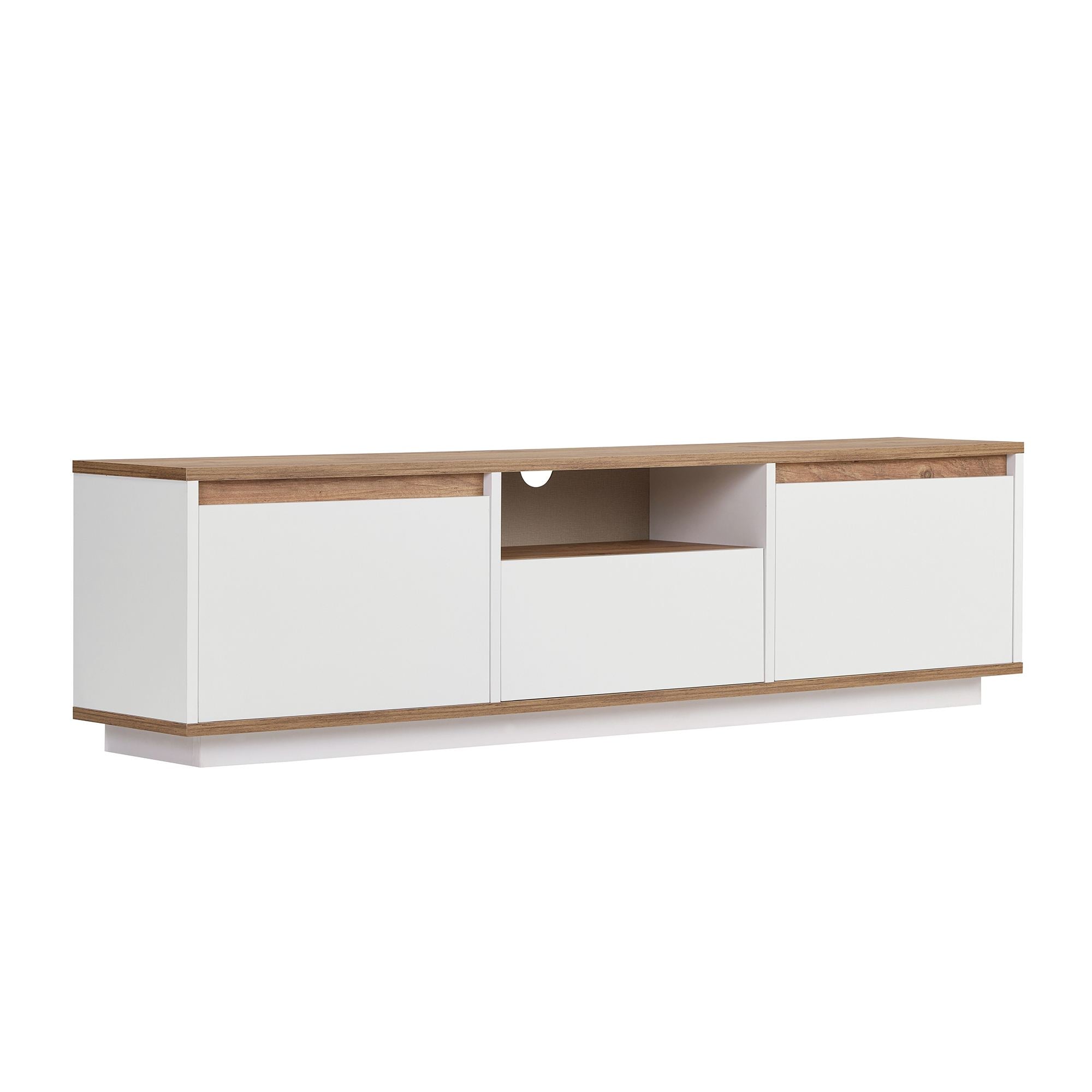 Meubles Tv Sentinel - Pin Atlantique / Blanc