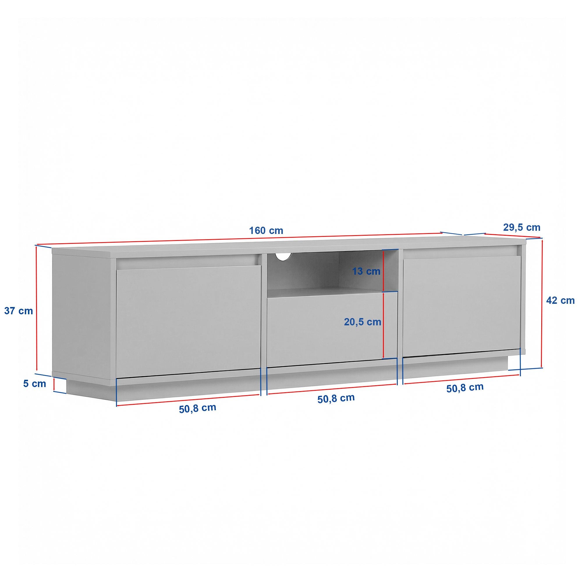 Meubles Tv Sentinel - Pin Atlantique / Blanc