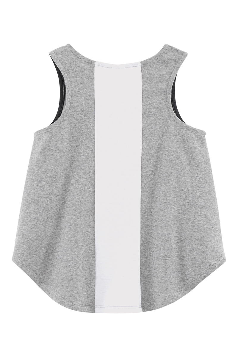 Vest Top - Light Grey Marl - Girls