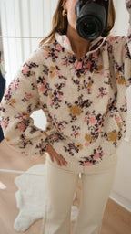 Gina floral fleece jumper