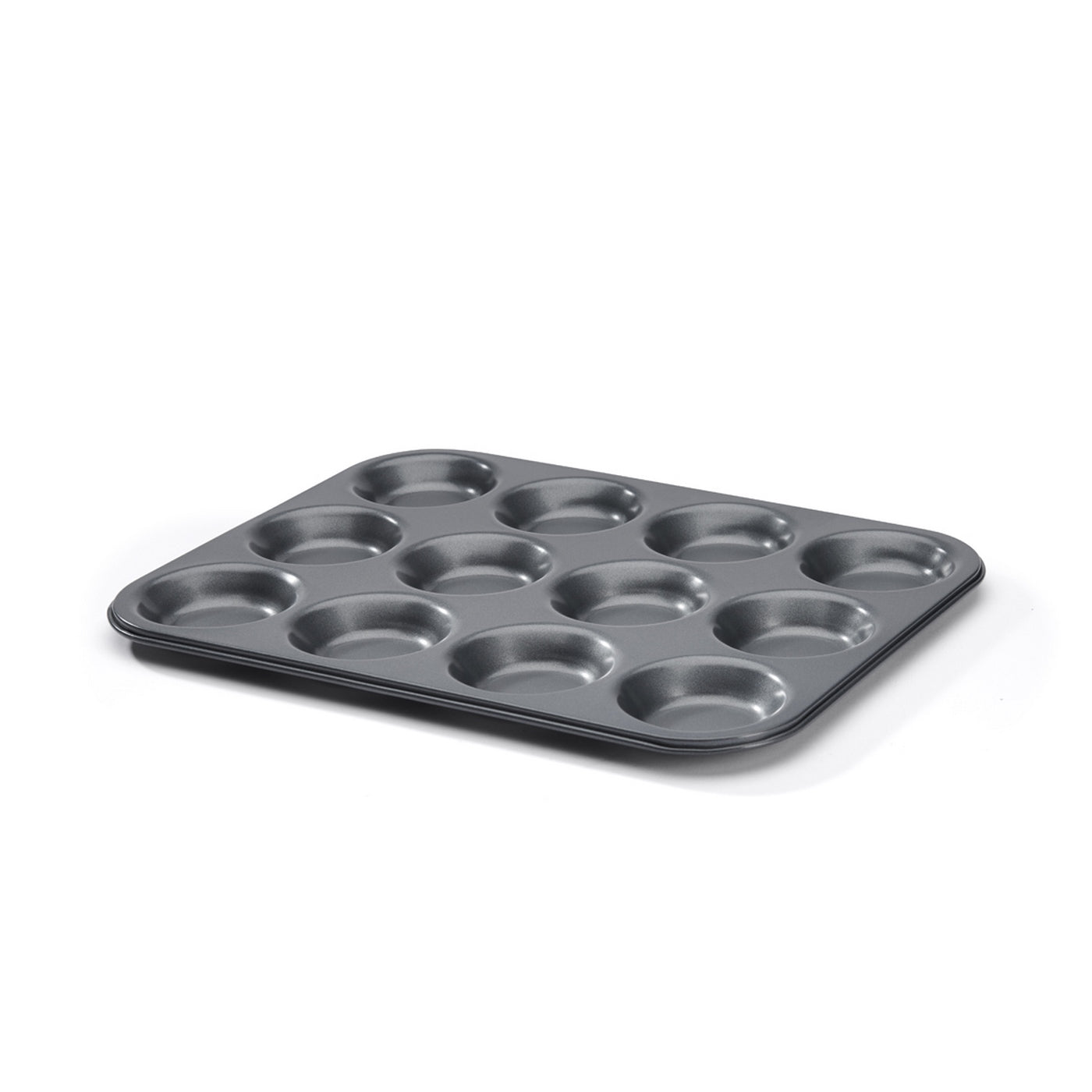 Plaque 12 Tartelettes En Acier Antiadhésif - Ø 7 Cm - 34 x 26 Cm