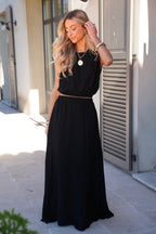 Elize Skirt/Top Set - Black