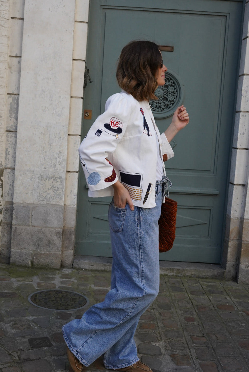 Anouck White Circus Embroidery Jacket