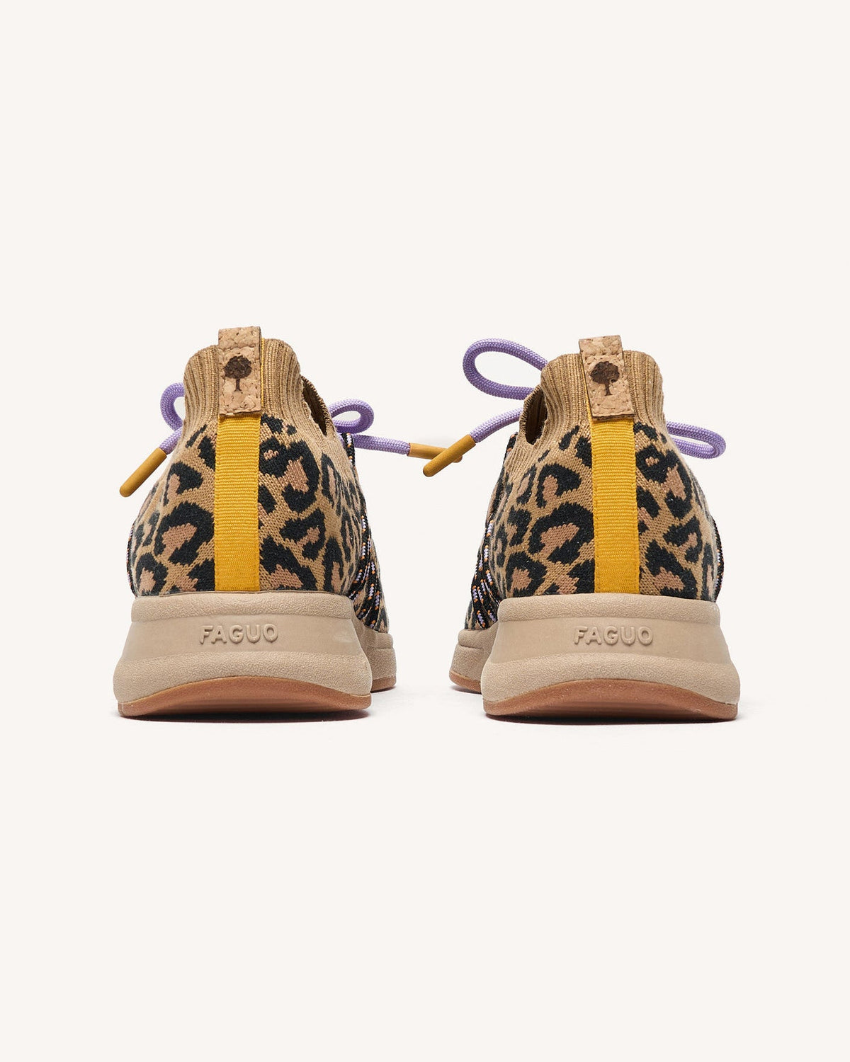 Leopard-Print and Brown Trainers
