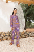 The Tracy Trousers A Lotus Leaf Print