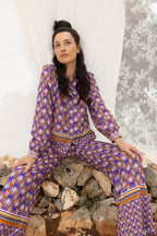The Tracy Trousers A Lotus Leaf Print