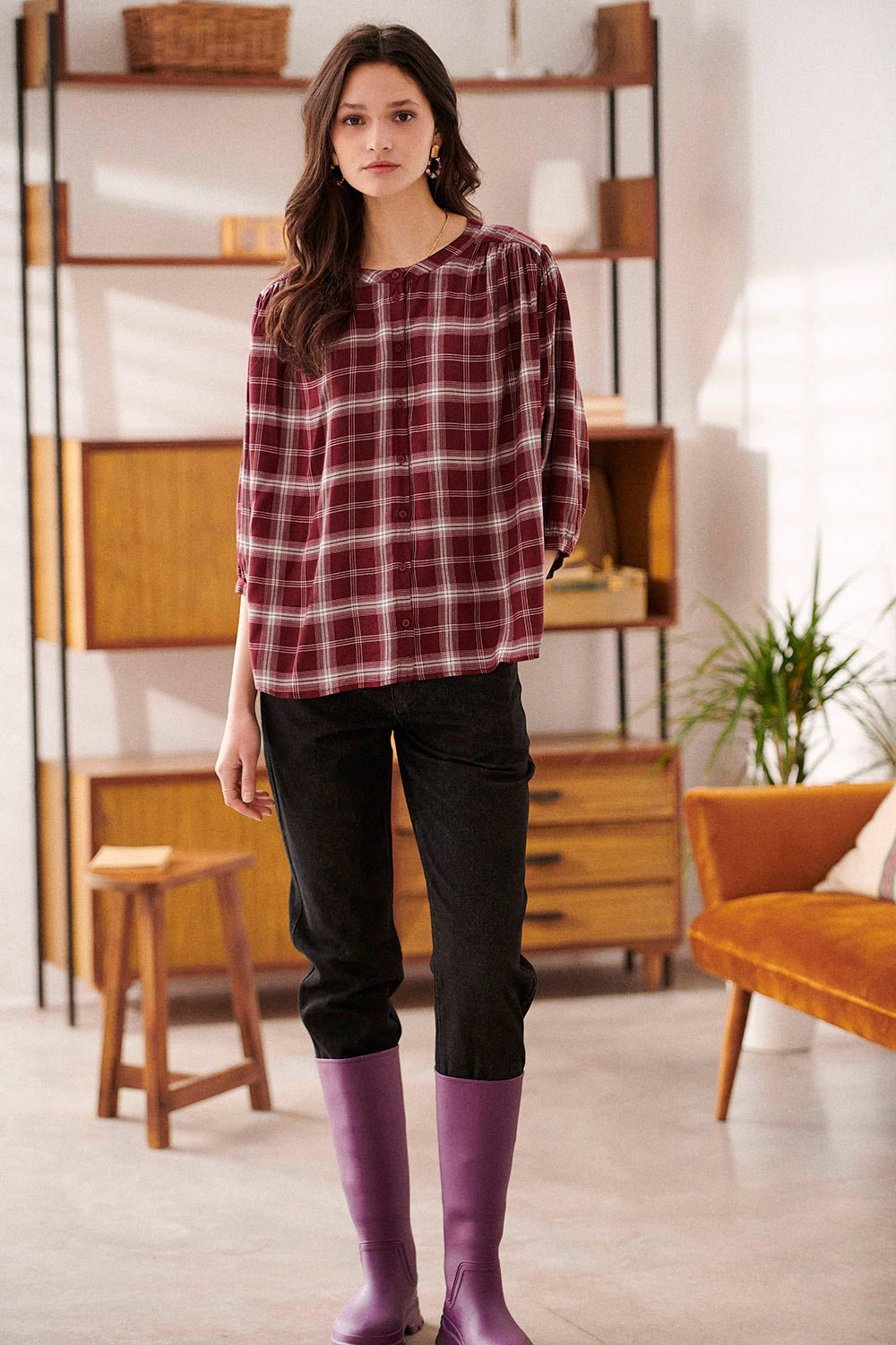 Chemise Cyclamen - Carreaux Prune