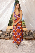 The Fine Brides Carolina Geo Tie And Dye Dress