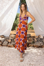 The Fine Brides Carolina Geo Tie And Dye Dress