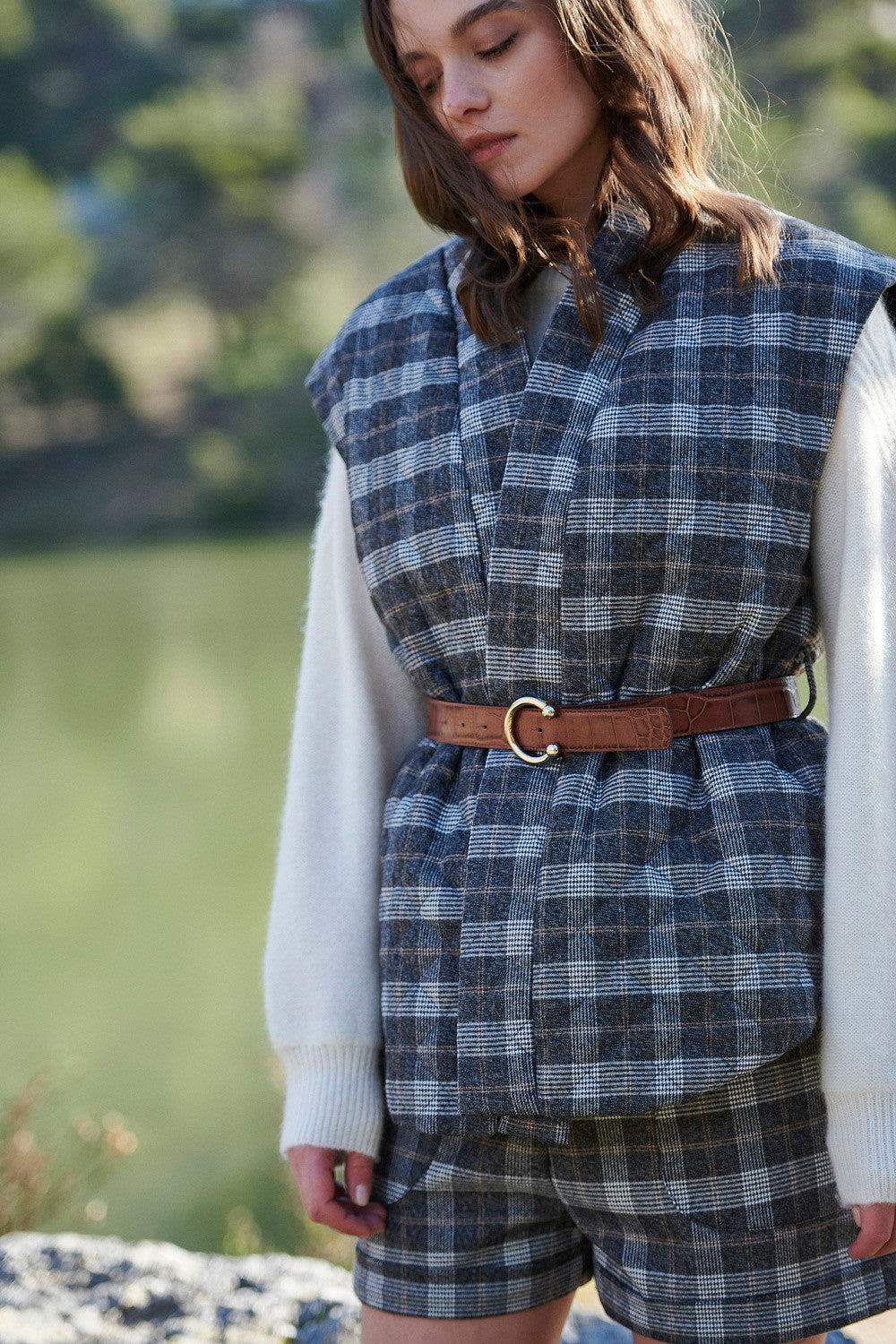 Chaqueta Verveine - Cuadros Carbón