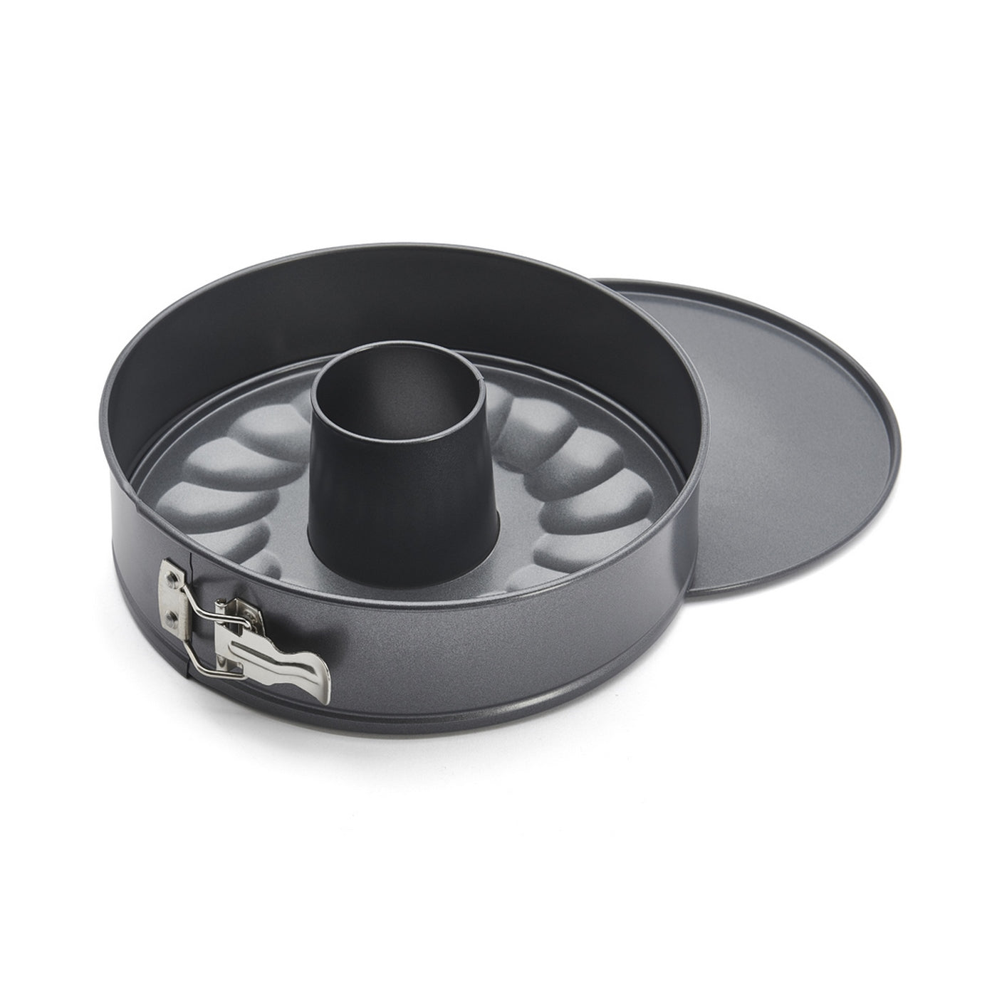 Removable Sponge Cake and Savarin Tin with 2 Bases in Non-stick Steel - Ø 26 cm