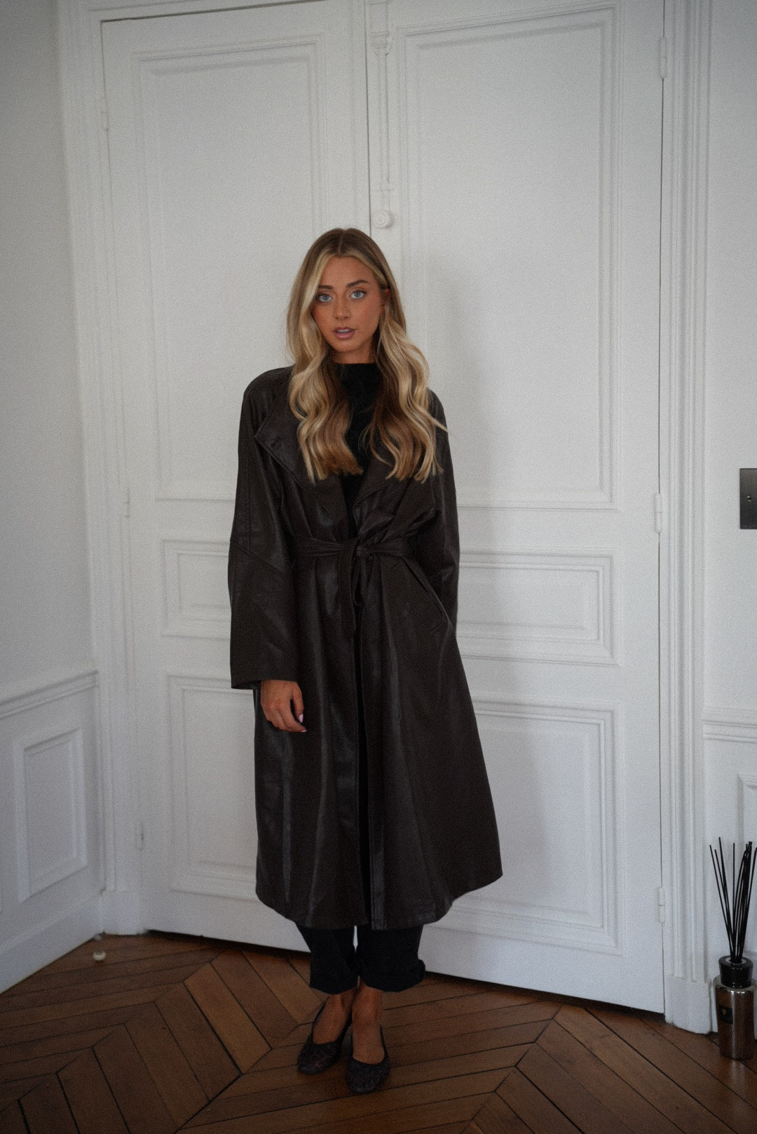 Manteau Cuir Penelope - Chocolat