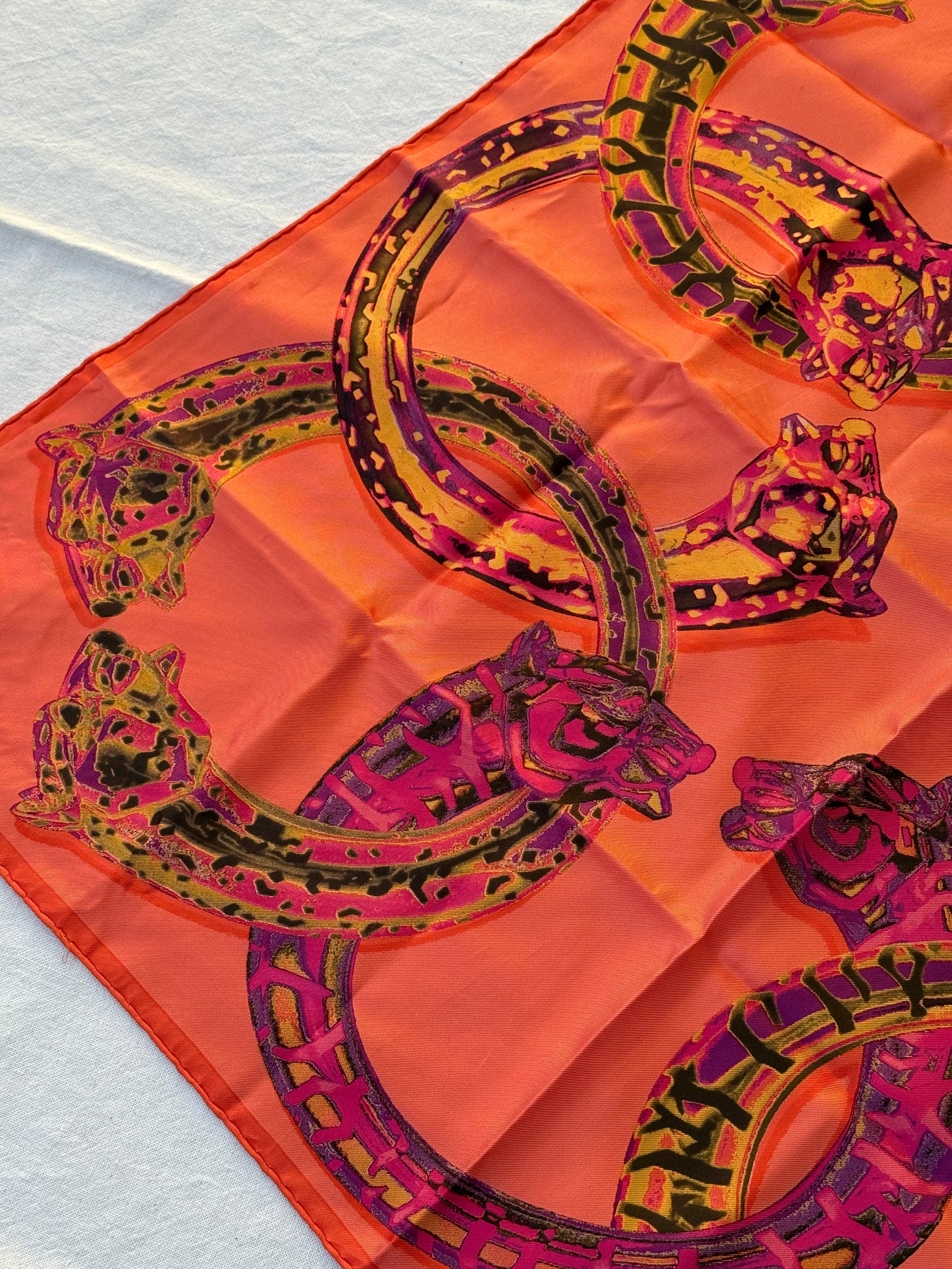 Cartier Scarf – Intertwined Panthers Model