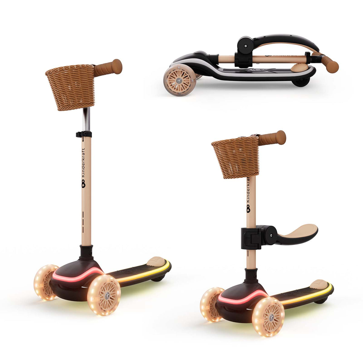 Patinete de Tres Ruedas Raket Up Beige