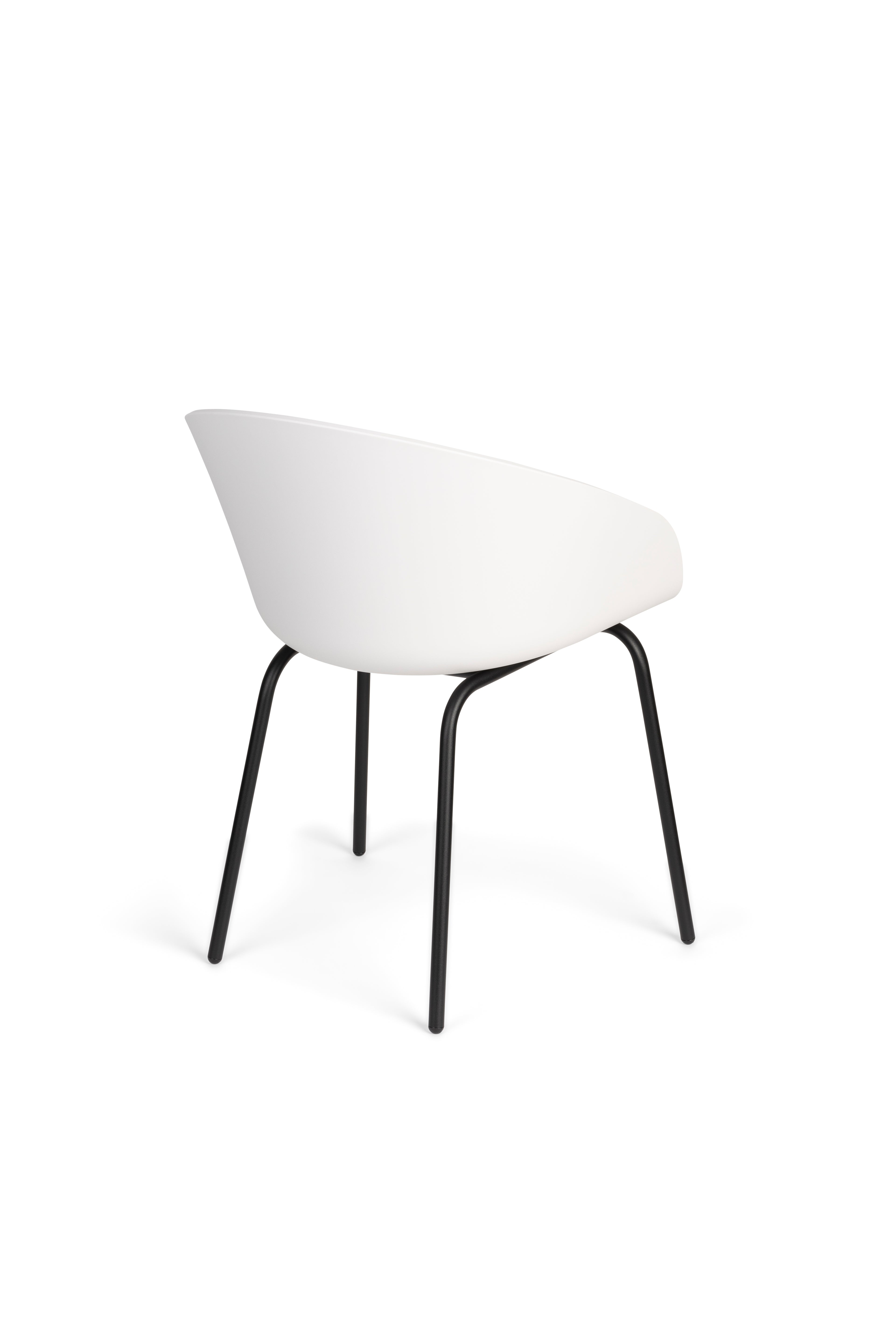 Void - Juego de 2 Sillones de Comedor - Plástico Polipropileno - Blanco