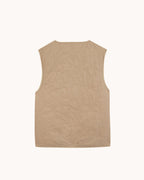Gilet in cotone taupe