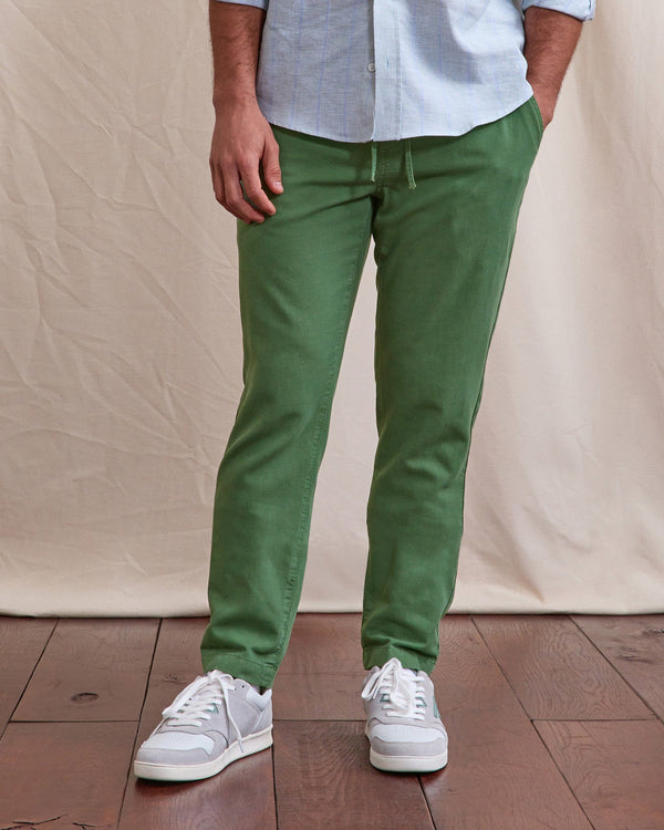 Leinenhose Tannengrün
