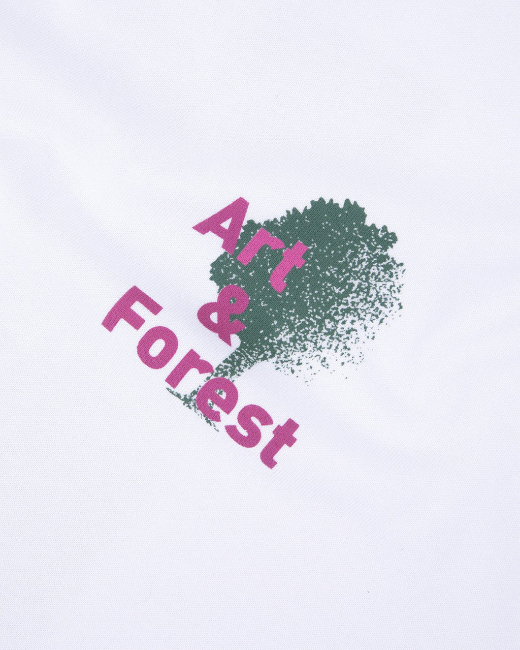 T-shirt bianca stampata Forest