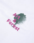T-shirt bianca stampata Forest