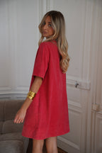 Vestido vaquero Zaho - Rojo