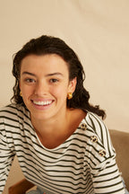 Toscane T-Shirt - Khaki Breton Stripe