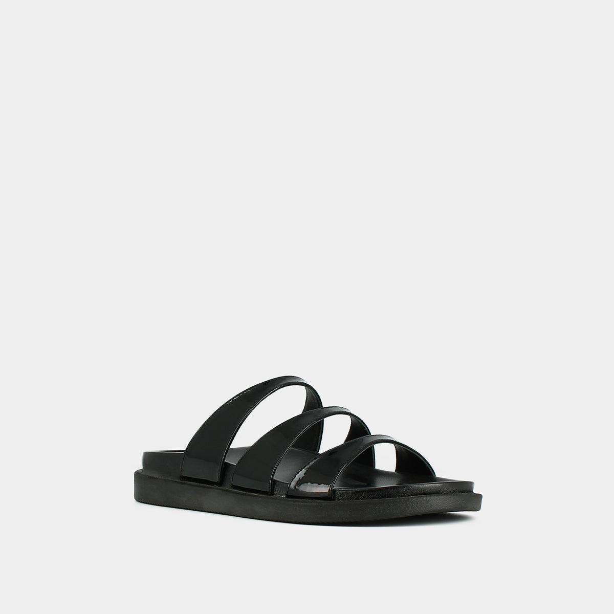 Mules Wafi Cuir Vernis - Noir