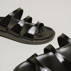 Mules Wafi Cuir Vernis - Noir