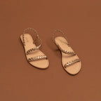 Sandales Windy Cuir Metallise - Or