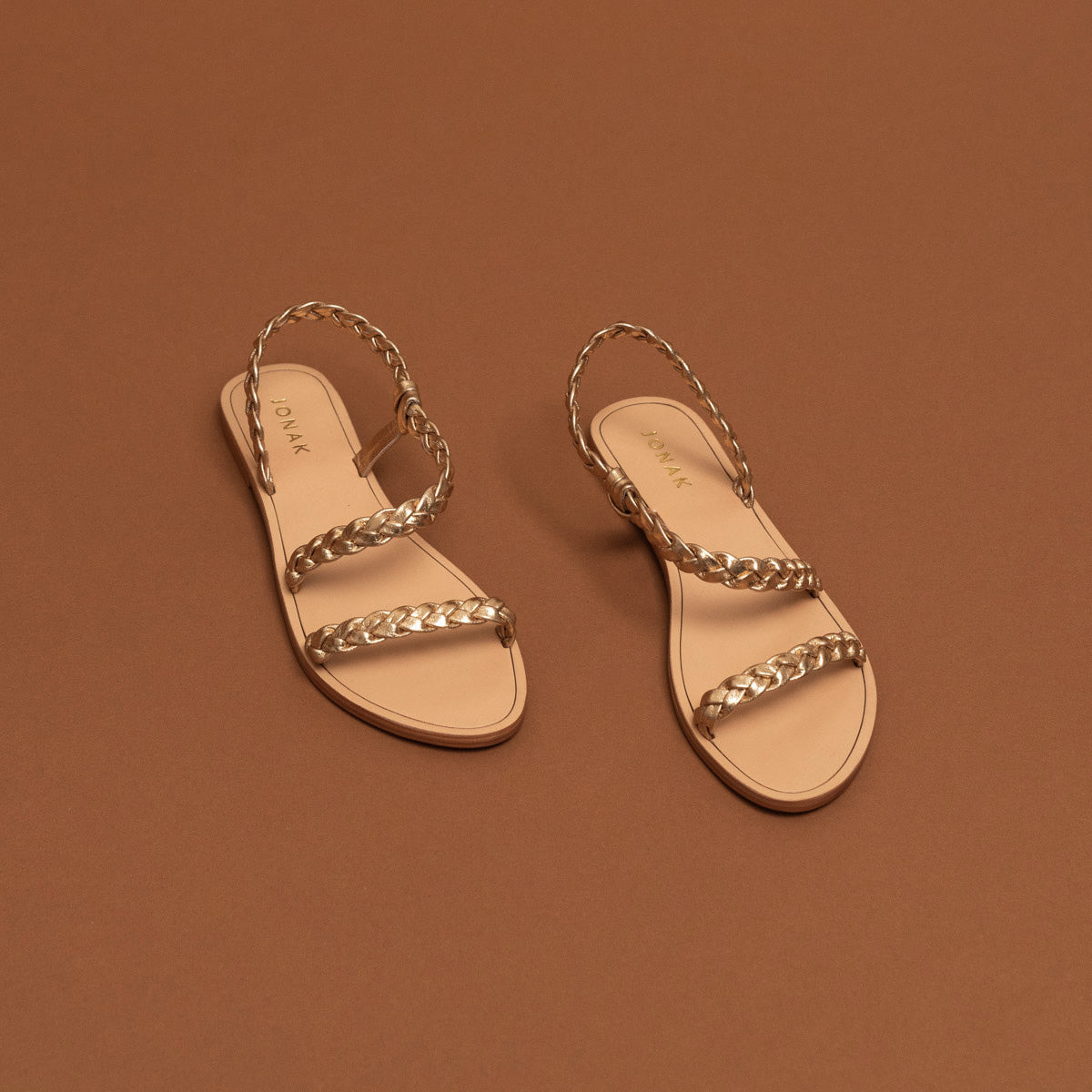 Sandales Windy Cuir Metallise - Or