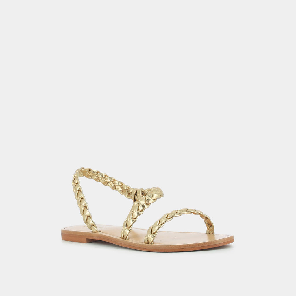 Sandales Windy Cuir Metallise - Or