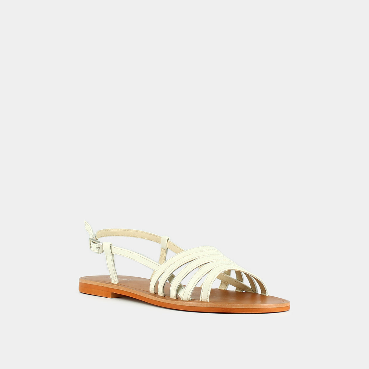 Plagettes Wroom Cuir Vernis - Ecru