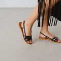 Jonak - Wroom Patent Leather Sandals - Black