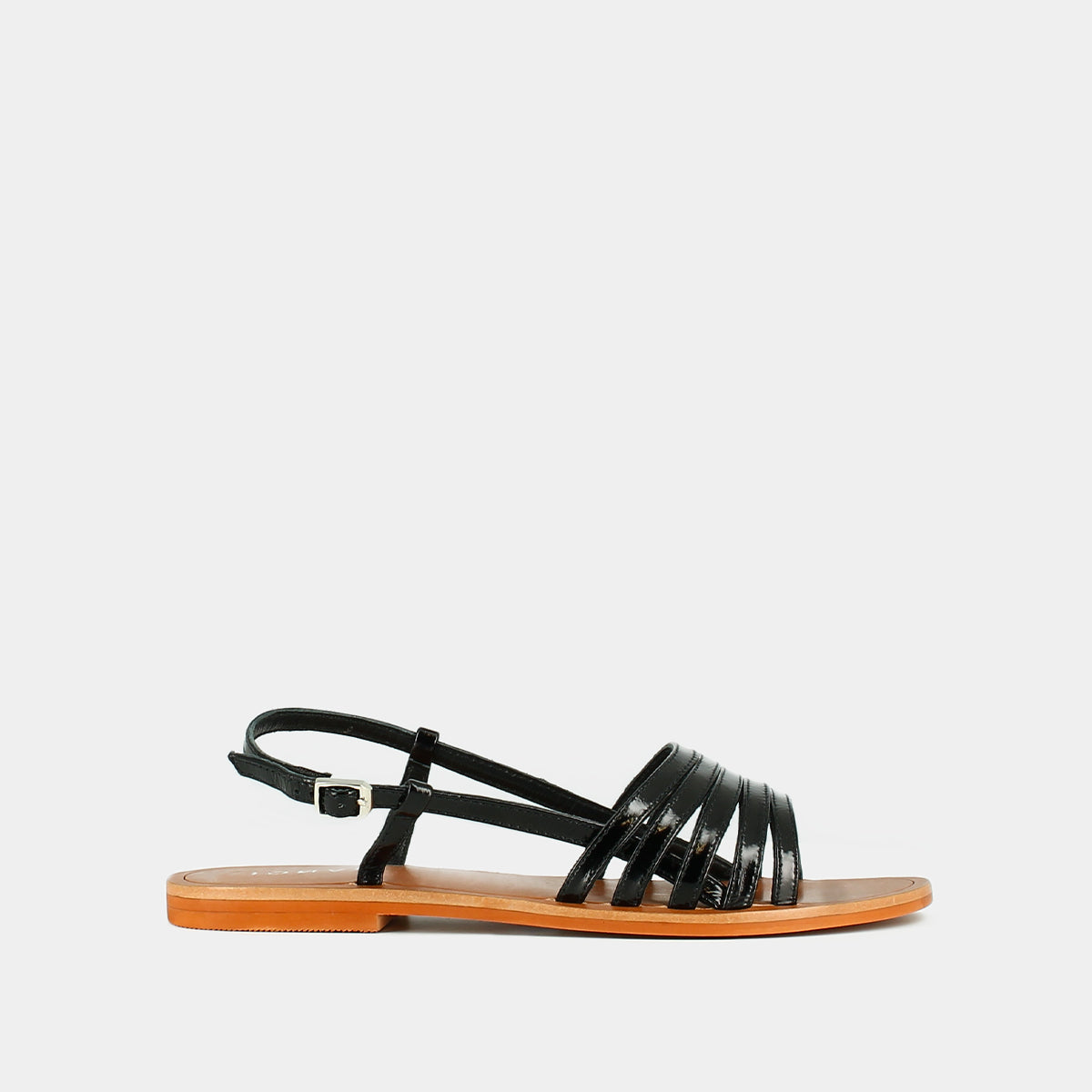 Jonak - Wroom Patent Leather Sandals - Black